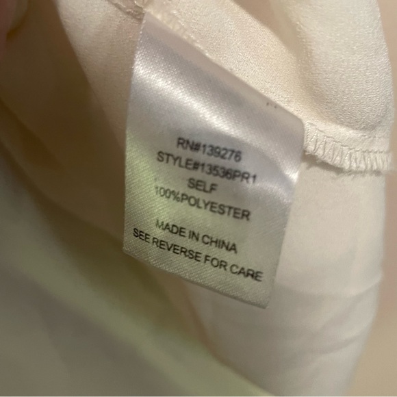 Daniel Rainn classic short sleeve blouse, off white, size Large - Picture 2 of 8